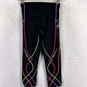 CW-X Stabilyx Joint Support Compression Tight Pants Womens S Black Crop Gym